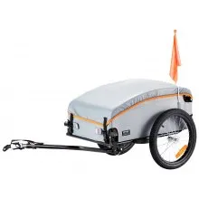 VEVOR Rimorchio Bicicletta, Capacità Carico 45 kg, Carrello da Trasporto, Stoccaggio Compatto Pieghevole con Gancio, Copertura Impermeabile, Posizione di Montaggio Asse Posteriore
