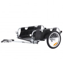 VEVOR Rimorchio per Bicicletta, Carico 45 kg, Carrello per Bici, Stoccaggio Pieghevole con Attacco Universale, Copertura Impermeabile, Ruote da 406 mm, per Ruote da Bici da 558,8 mm - 711,2 mm