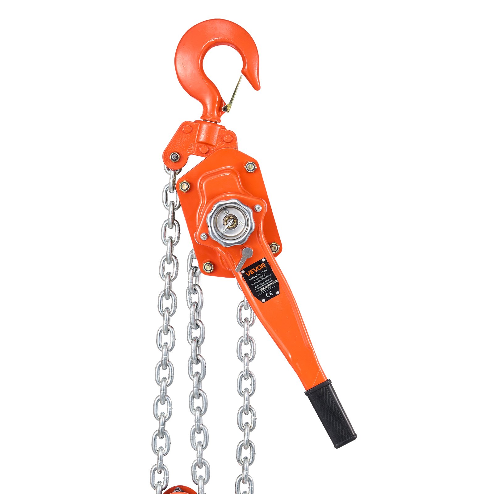 VEVOR Manual Lever Chain Hoist, 6T 6000KG Capacity Heavy Duty Come Along, 6M Lift G80 Alloy Steel Chain With Dual Pawl Mechanical Brake, 360° Rotating Hooks, for Warehouse Construction Garage