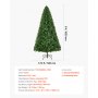 VEVOR Albero di Natale, Albero di Natale Artificiale da 1,8 m, Decorazioni Natalizie Complete con 1250 Punte di Rami e Robusta Base in Metallo per Decorazioni per Casa, Feste, Uffici