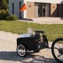 VEVOR Rimorchio da Carico Pieghevole per Bici Portata 40kg Ruote da 406mm, Attacco all’Asse Posteriore, Copertura Impermeabile, Riflettori e Telaio in Acciaio al Carbonio, per Bici con Ruote 559-711mm