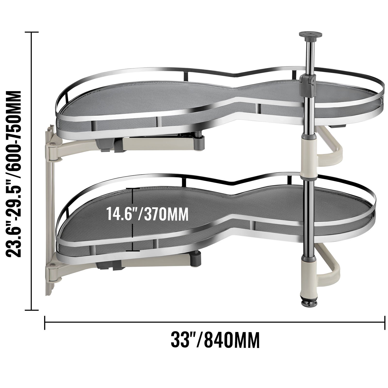 VEVOR Cloud Armadio ad angolo cieco estraibile ad angolo cieco per 34 pollici su 2 livelli