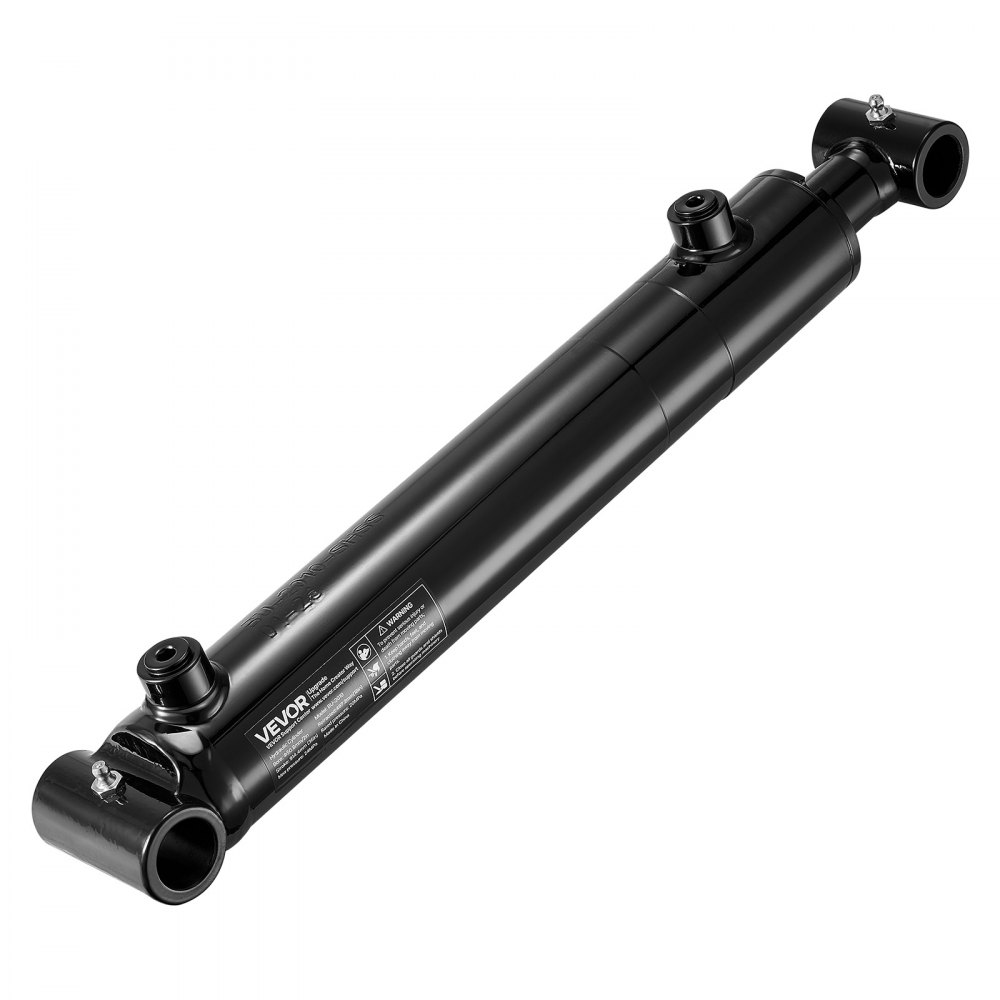 VEVOR Cilindro Idraulico a Doppio Effetto Corsa 254mm Pressione max 24 MPa Per Escavatori, Trattori Macchina Agricola, Cilindro a Spinta e a Trazione, Estremità Saldate, 4 Tonnellate Alesaggio 50,8mm