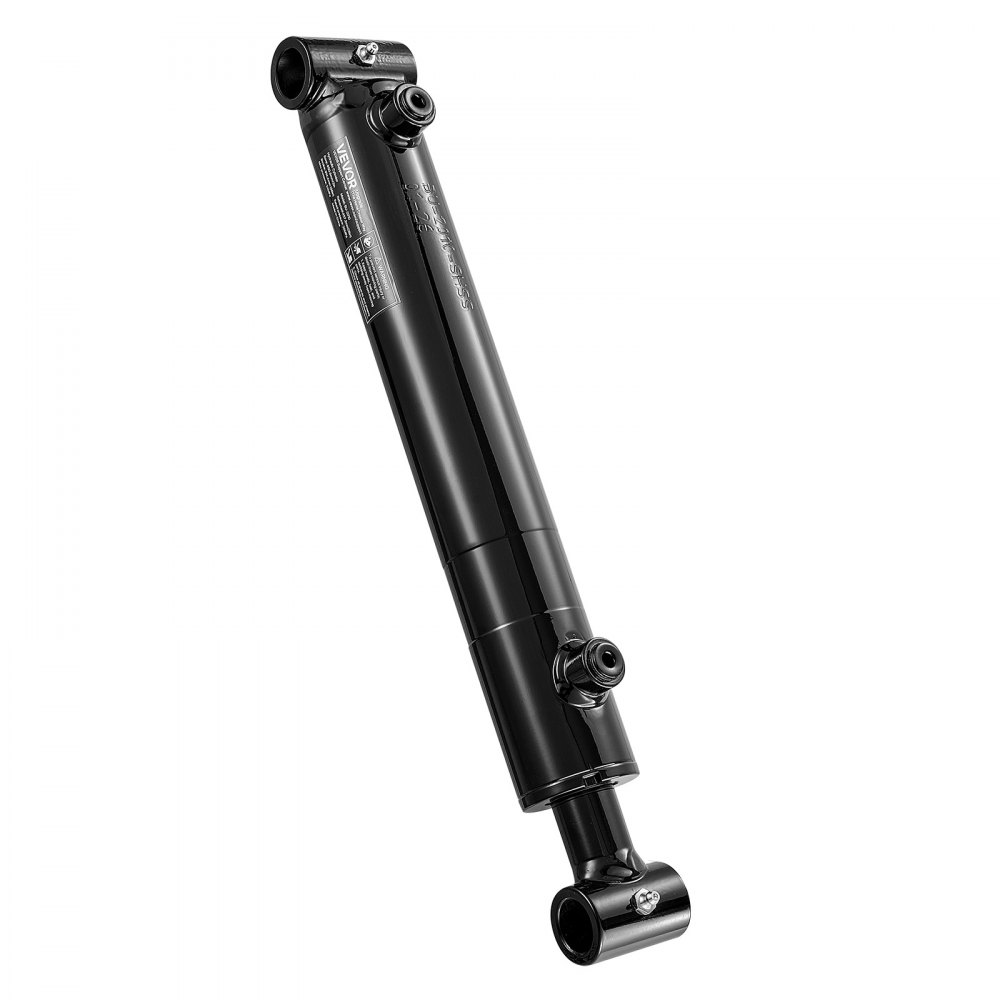 VEVOR Cilindro Idraulico a Doppio Effetto Corsa 254mm Pressione max 24 MPa Per Escavatori, Trattori Macchina Agricola, Cilindro a Spinta e a Trazione, Estremità Saldate, 4 Tonnellate Alesaggio 50,8mm