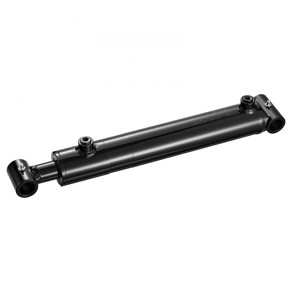 VEVOR Cilindro Idraulico a Doppio Effetto Corsa 254mm Pressione max 24 MPa Per Escavatori, Trattori Macchina Agricola, Cilindro a Spinta e a Trazione, Estremità Saldate, 4 Tonnellate Alesaggio 50,8mm