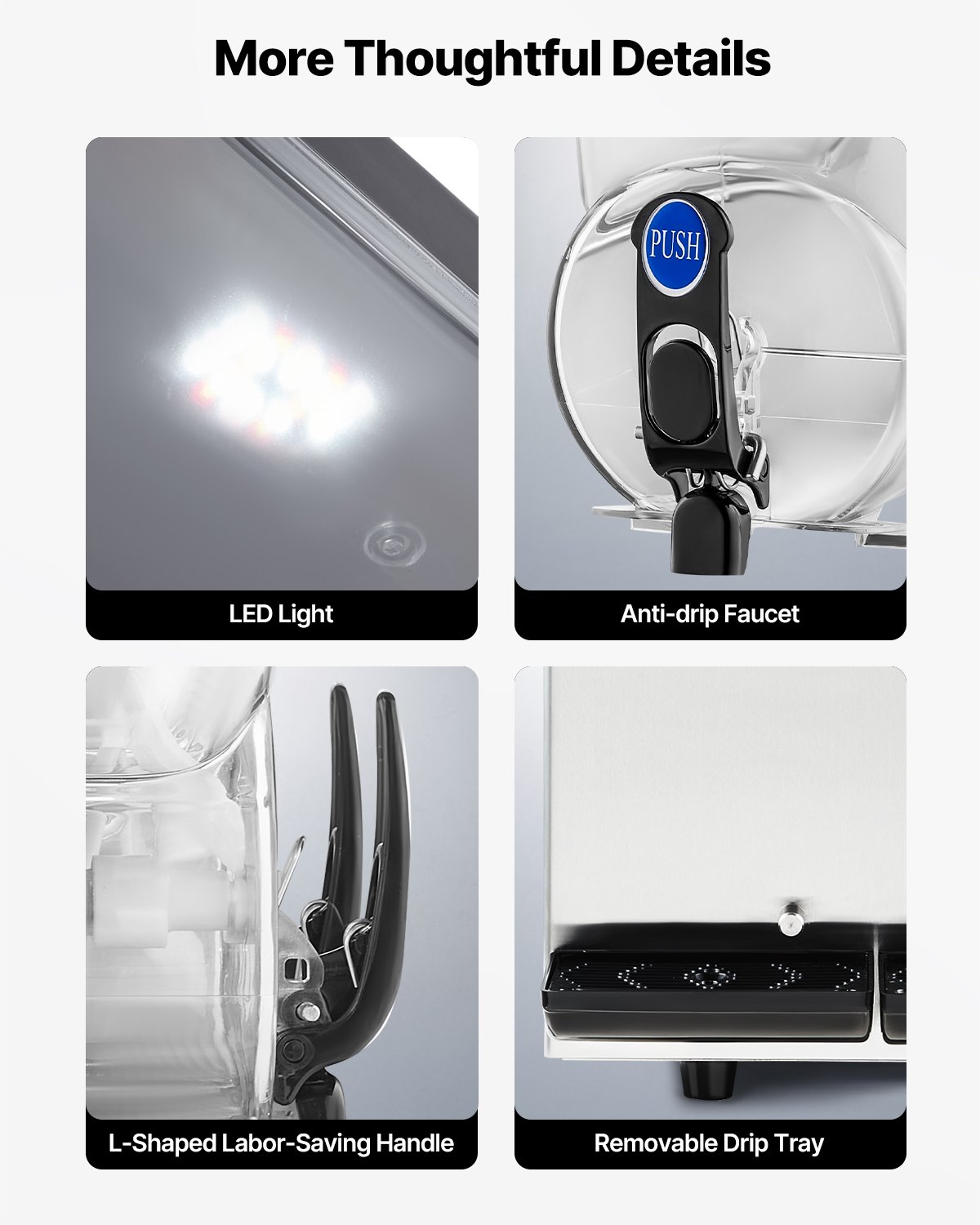 VEVOR Macchina per Bevande Ghiacciate Commerciale, Macchina per Bevande Fredde 15 Litri x 2 Drink Frullati Margarita in Acciaio Inox, Frullatore per Slush per Feste Ristoranti, Caffetterie, Bar