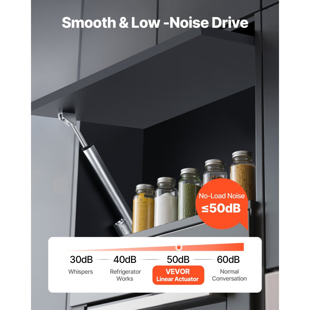 VEVOR Attuatore Lineare 12V, Attuatore Lineare Impermeabile IP54 con Corsa 250 mm, 15 mm/s, Attuatori di Movimento 1000 N con Staffe di Montaggio per Scrivania Elevatrice, Poltrone Reclinabili
