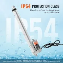 VEVOR Attuatore lineare 12V, Attuatore lineare ad alta velocità da 0,55"/s da 12 pollici, Attuatore di movimento lineare da 220 libbre/1000N con staffa di montaggio e protezione IP54