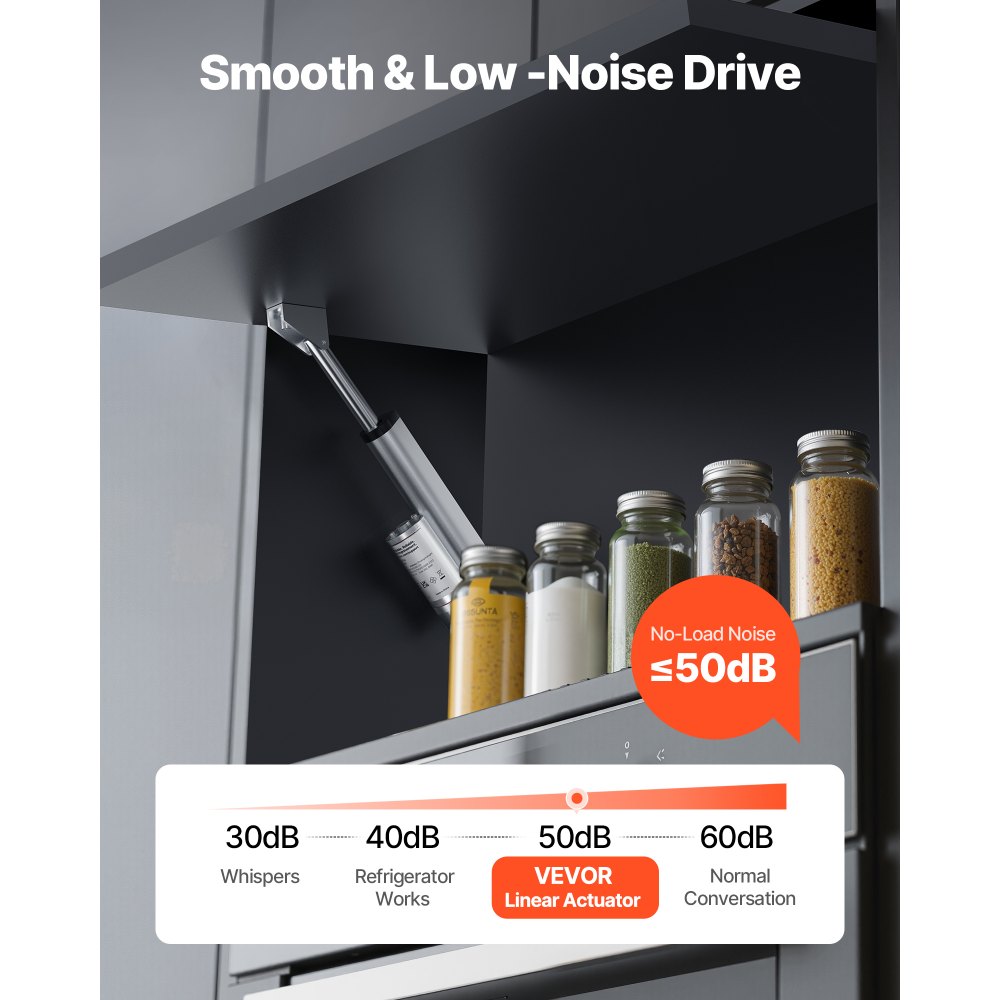 VEVOR Attuatore Lineare 12V, Attuatore Lineare Impermeabile IP54 con Corsa 101,6 mm, 15 mm/s, Attuatori di Movimento 1000 N con Staffe di Montaggio per Scrivania Elevatrice, Poltrone Reclinabili