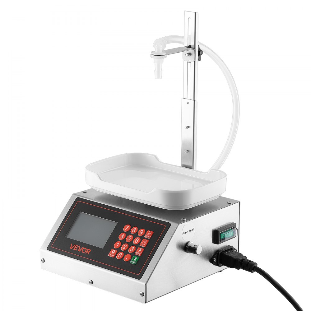 VEVOR Riempitrice Automatica per Liquidi 10-1000 g, Dosatrice con Pesatura Digitale, Corpo in Acciaio Inox, Supporto Regolabile e Funzione Memoria, Facile da Usare, Ideale per Acqua, Detergente e Olio