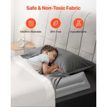 VEVOR Paracolpi per Letto per Bambini Piccoli 1205 mm Sponda Gonfiabile Pompa