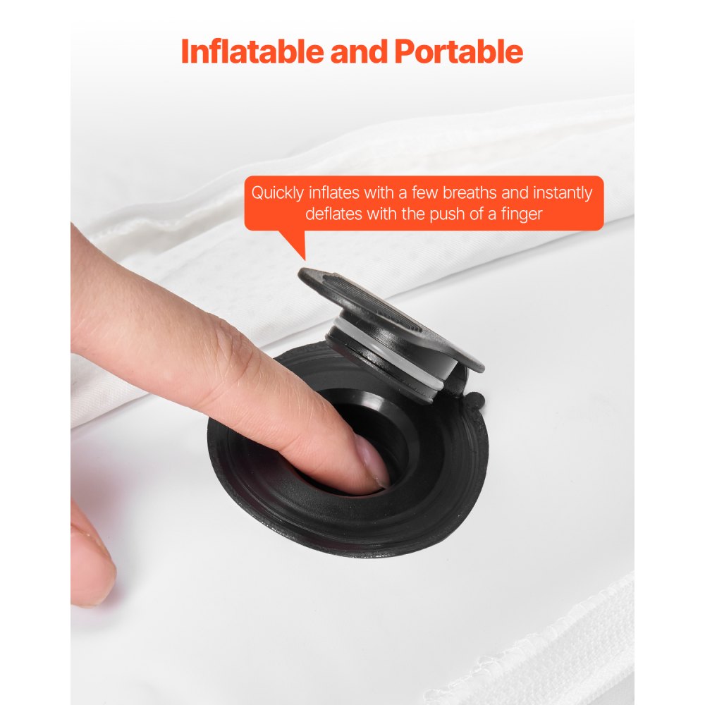 VEVOR Bed Rail 1320x180x120mm, Inflatable Bed Guard Rail with Safety Flap, 2x Bed Rails with Underside & Machine Washable Cover for Single, Full, Queen & King Size Beds