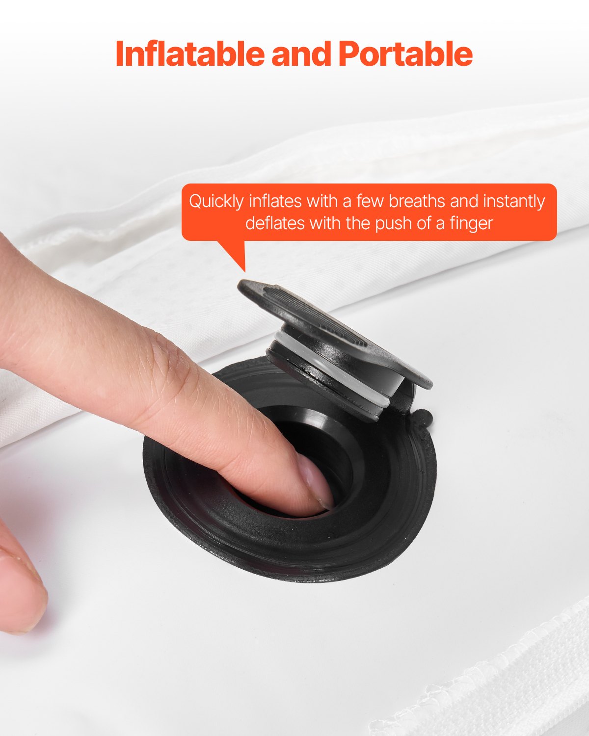 VEVOR Paracolpi per Letto per Bambini Piccoli, 1320 x 180 x 120 mm di Protezione per Letto Gonfiabile con Aletta di Sicurezza Fondo Antiscivolo Fodera Lavabile, per Letti Portatile 2 Pezzi