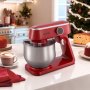 VEVOR Impastatrice Planetaria per la Cottura al Forno, Impastatrice da 1800 W con Ciotole in Acciaio Inox 7,4 L, Gancio per Impastare, Frusta e Frusta, Inclinazione Regolabile a 10 Velocità