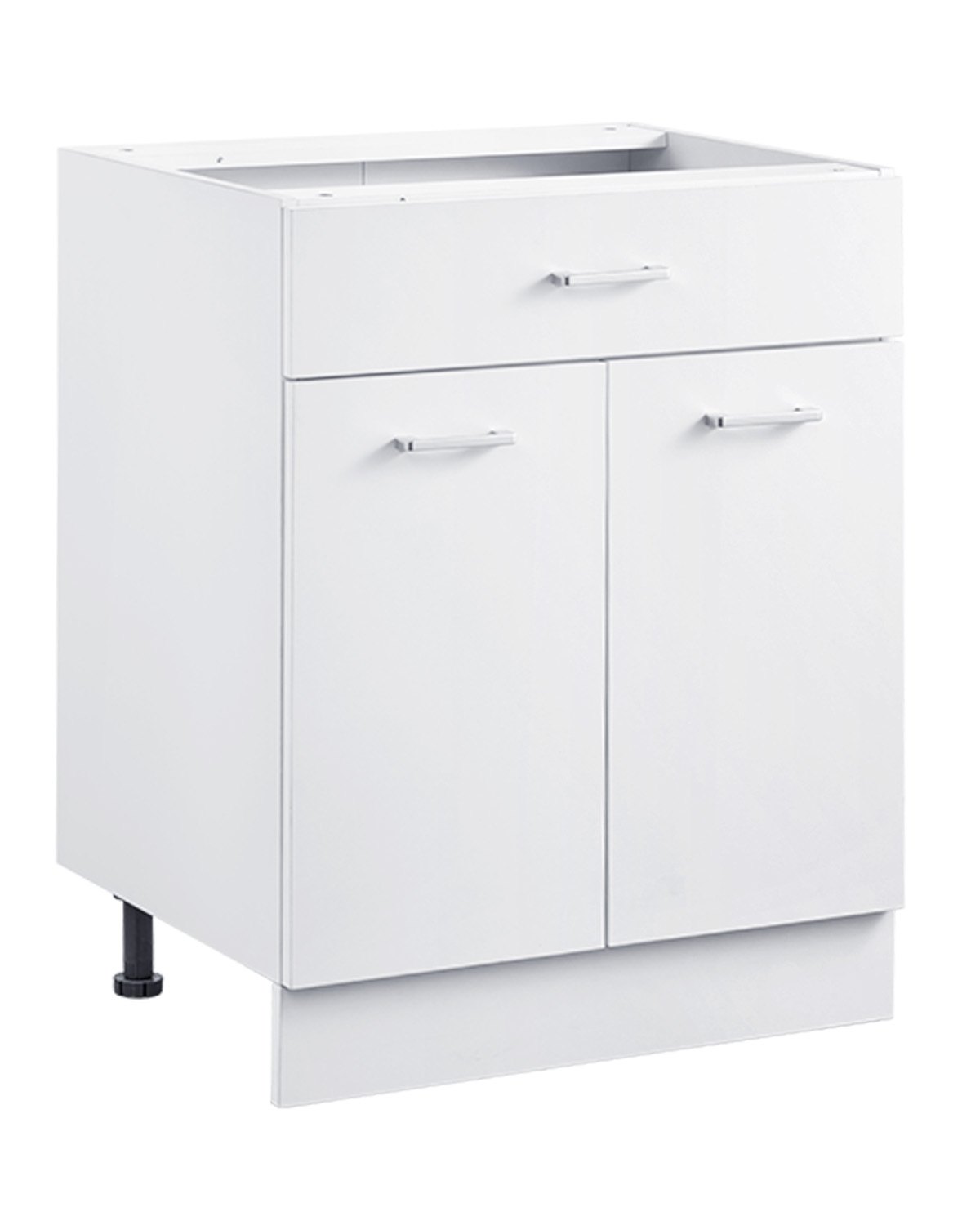 VEVOR Mobiletto Pronto da Montare con Cassetto, Mobiletto Base con Cassetto non Assemblato da 600 x 477 x 816 mm con Ante a Chiusura Ammortizzata e Ripiano Regolabile, per Ufficio Domestico