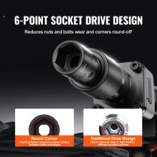 VEVOR Set di Bussole a Percussione 9,5 mm, Set di Bussole Metriche 15 Pezzi 10-24 mm, Acciaio Legato al Cr-Mo per Riparazione Auto, Marcature delle Dimensioni Facili da Leggere Costruzione Resistente