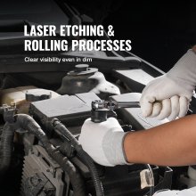 VEVOR Set di Bussole a Percussione 9,5 mm, Set di Bussole Metriche 15 Pezzi 10-24 mm, Acciaio Legato al Cr-Mo per Riparazione Auto, Marcature delle Dimensioni Facili da Leggere Costruzione Resistente