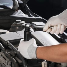 VEVOR Set di Viti a Percussione con Attacco da 3/8" e 1/2", Set di Bussole Metriche e SAE 130 Pezzi Acciaio Legato al Cr-Mo per Riparazioni Auto, Marcature Dimensioni Facile Lettura, con Valigetta