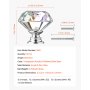 VEVOR Pomelli per Mobili, 12 Pezzi, Maniglie per Cassetti e Porte in Acrilico e Lega di Zinco da 31 mm, Pomelli Solidi con Diamanti, Ferramenta per Armadietti con Viti per Bagno e Cucina