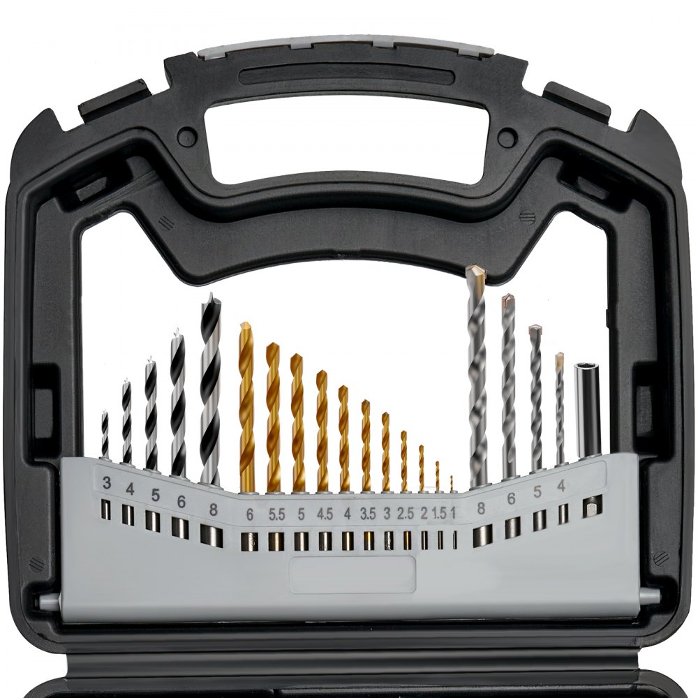 VEVOR 101-piece drill bit set, drill and screwdriver bit set, suitable for drilling and screwdriving in wood, metal and cement, combination drill bit set sorted in an organized carrying case