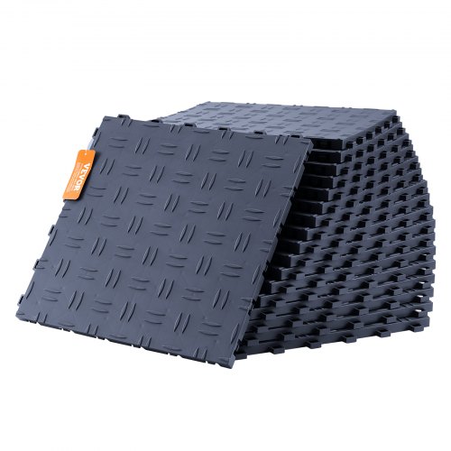 VEVOR Piastrelle per Garage ad Incastro, Confezione da 50 Piastrelle per Pavimenti per Garage in PP 305x305x13,4mm Texture Antiscivolo per Garage, Scantinati, Officine di Riparazione
