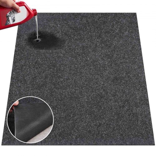 VEVOR Tappetino Garage 2235,2x6096x2,4 mm Tappetino Antiscivolo Impermeabile Protezione Acqua Neve Pioggia Fango Olio per Auto con Supporto in TPE Anti-Perdite, Facile da Pulire, Tagliare, Vari Usi