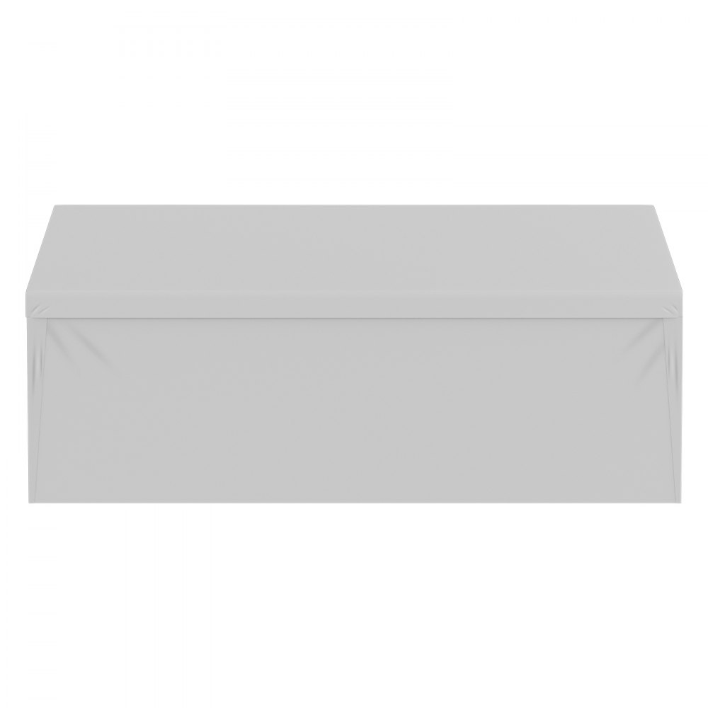 VEVOR Carport Garage Tent, top + side wall 3 x 6 m, garage tent shelter tarpaulin, waterproof and UV-protected, easy installation with tension straps, white (frame not included)