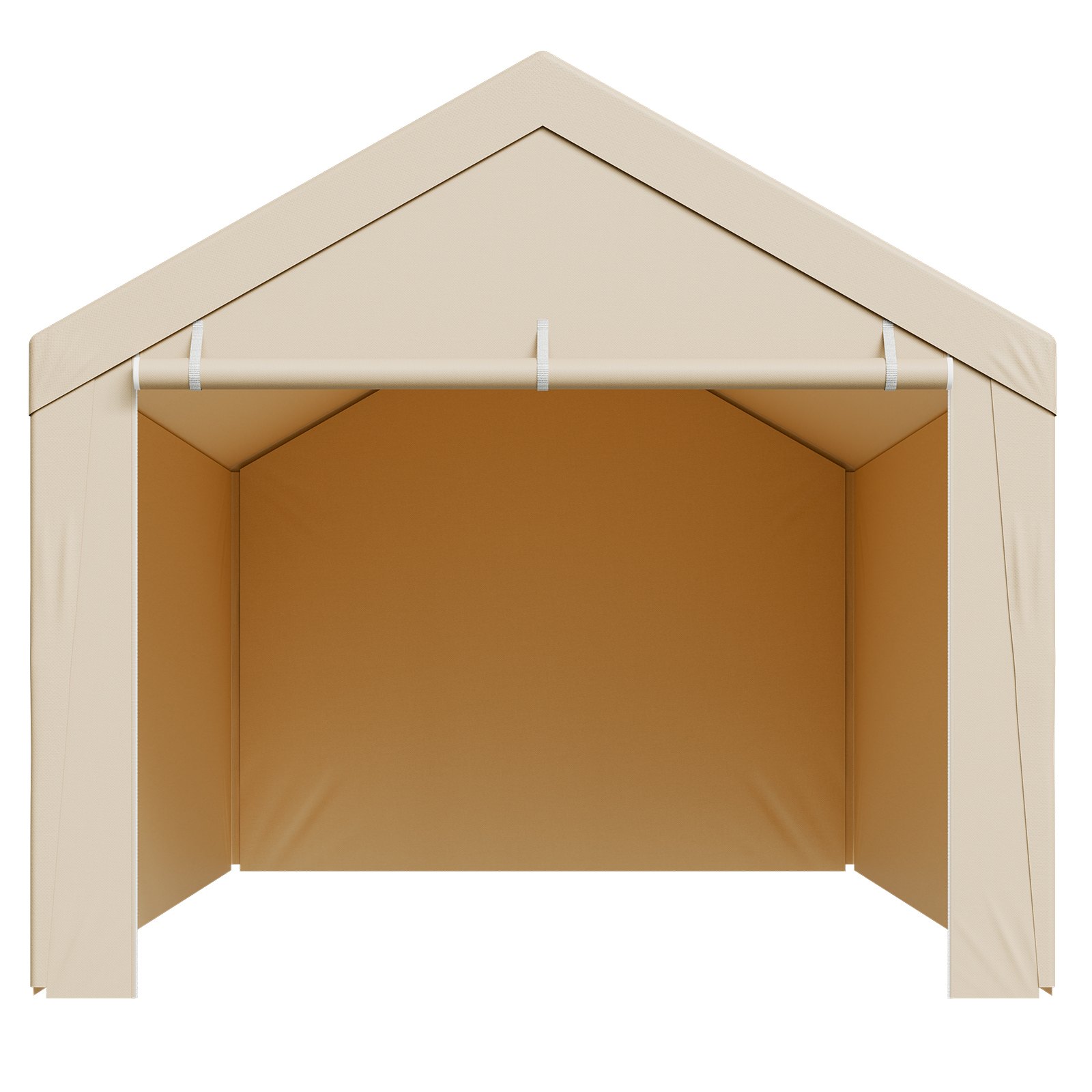 VEVOR Tettoia per Posto Auto Coperto, Telo Superiore per Tenda da Garage con Pareti Laterali 6,0 x 2,87 m, Resistente ai Raggi UV Impermeabile, con Passeggini a Sfera, Telaio non Incluso, Beige