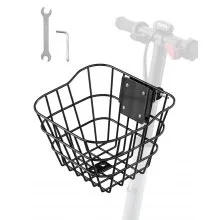 VEVOR Cestino Anteriore per Bici Monopattino Elettrico, Accessori con Staffa Fissa e Portata 9 kg, Cestino in Acciaio Solido per Trasportare Animali Frutta Alimentari, 245 x 215 x 180 mm