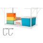 VEVOR Scaffale per garage sopraelevato, 36x72 pollici, Scaffali per garage regolabili per carichi pesanti in acciaio laminato a freddo, Organizzazione, carico 550 libbre, 22''-40", Bianco