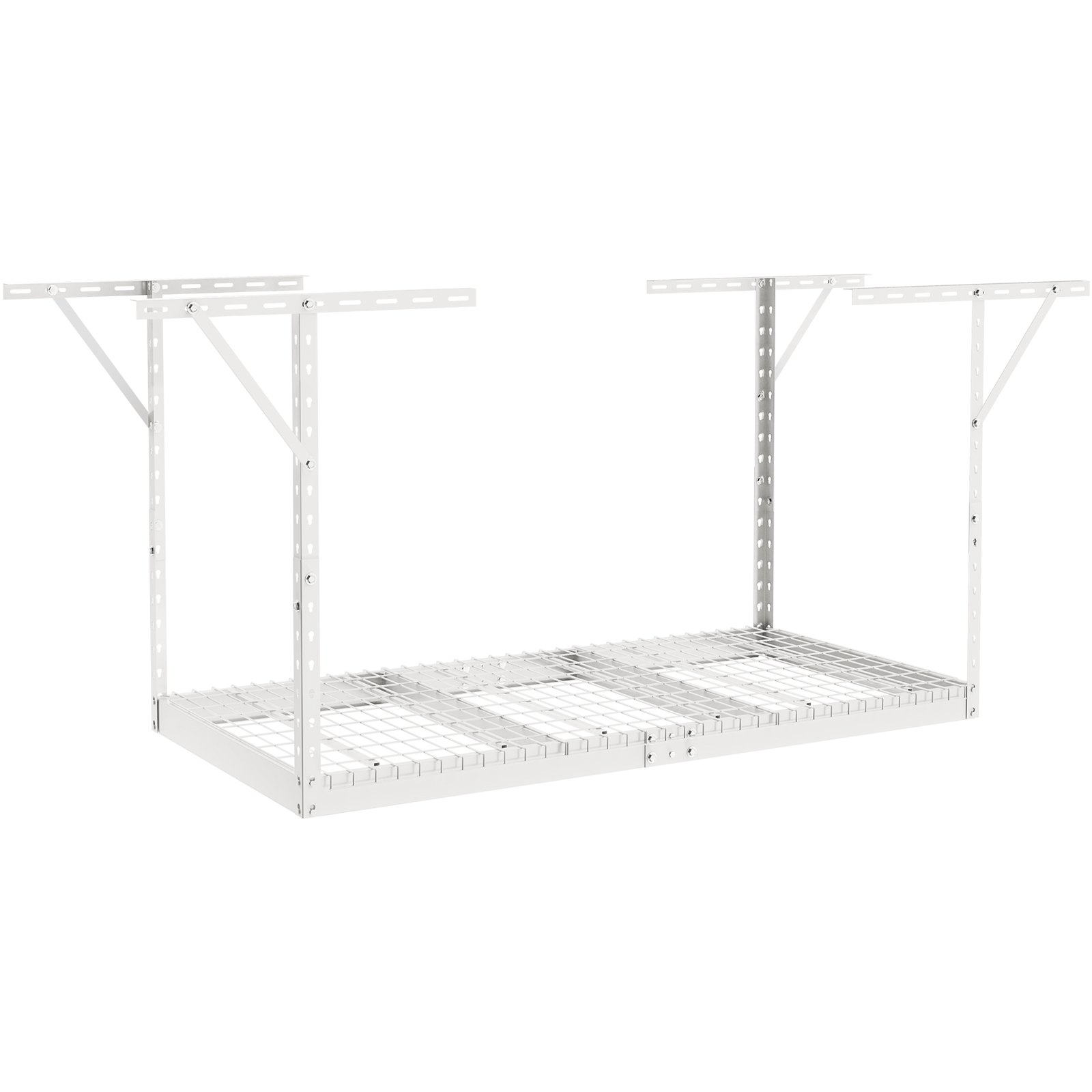 VEVOR Scaffale per garage sopraelevato, 36x72 pollici, Scaffali per garage regolabili per carichi pesanti in acciaio laminato a freddo, Organizzazione, carico 550 libbre, 22''-40", Bianco