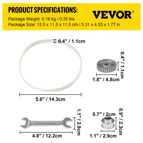 Cinghia Per Mini Tornio 8x14 - 1,5m X 94 Denti In Poliuretano Trasparente