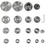 VEVOR Set Mini Ingranaggi 18Pcs,per Tornio Ingranaggi in Metallo Micro Ingranaggi per Tornio Set in Acciaio Lucidato di Precisione in Metallo Antiruggine per Minilathe e Macchina da Taglio
