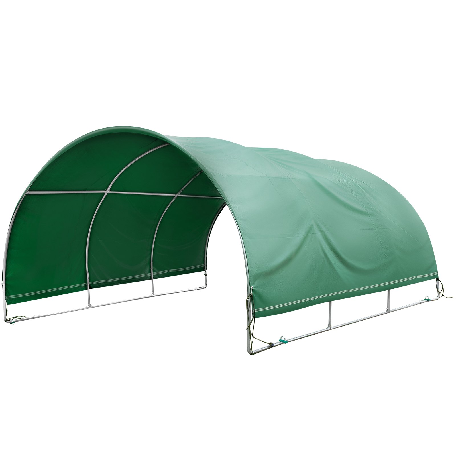 VEVOR Tenda per Bestiame Animali Pascoli in PVC Impermeabile da Fattoria Altezza 1,68 m, Capannone con Tenda ad Arco per Allevamento di Cavalli Pecore Asini Capre, Tendone per Bestiame Impermeabile