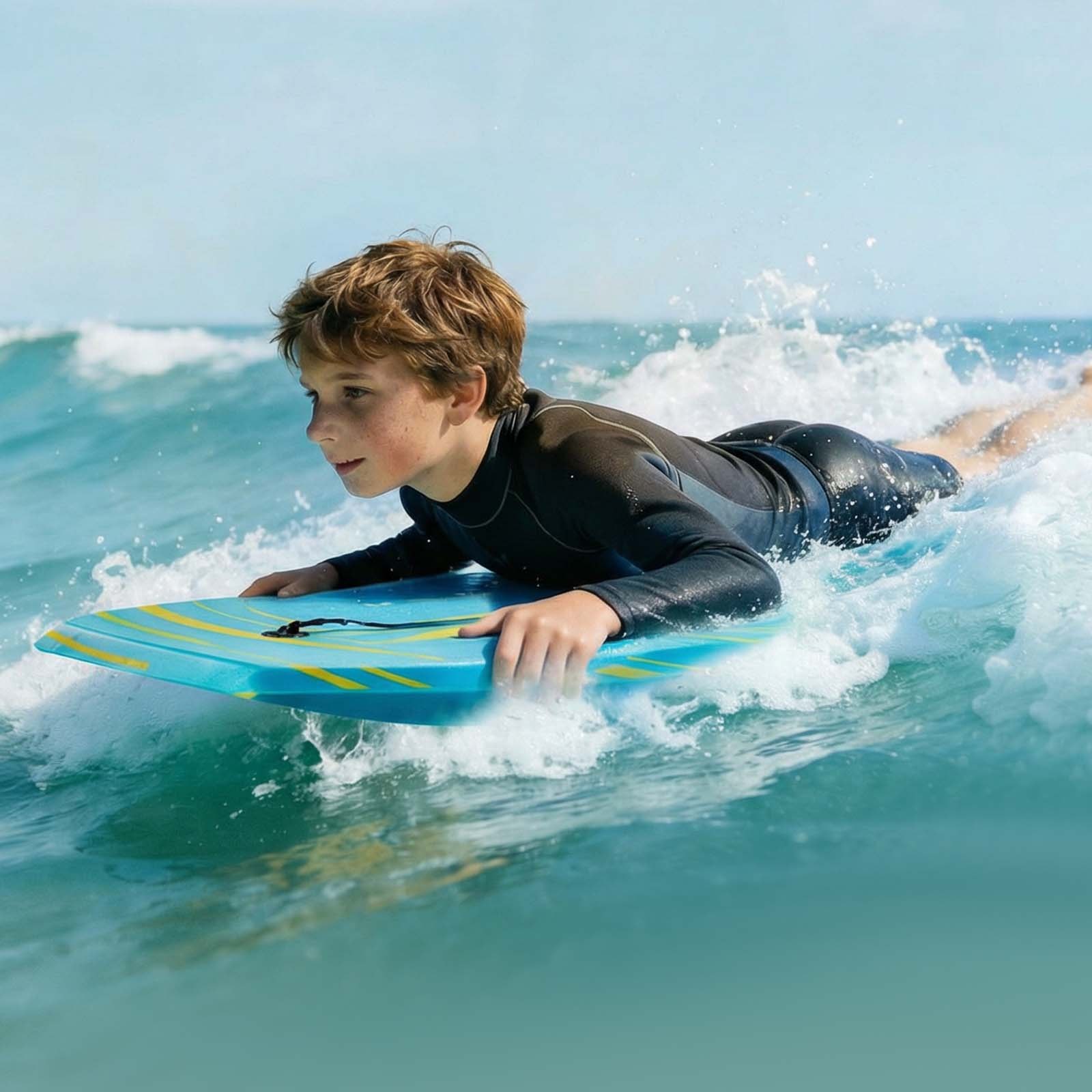 VEVOR Tavola Bodyboard 105,5 x 52 cm Tavola da Onda in IXPE HDPE in Schiuma EPS Tavolina da Surf con Laccio da Polso, Protezione UV per Principianti Carico max 82 kg, Tavolina Nuoto da Mare