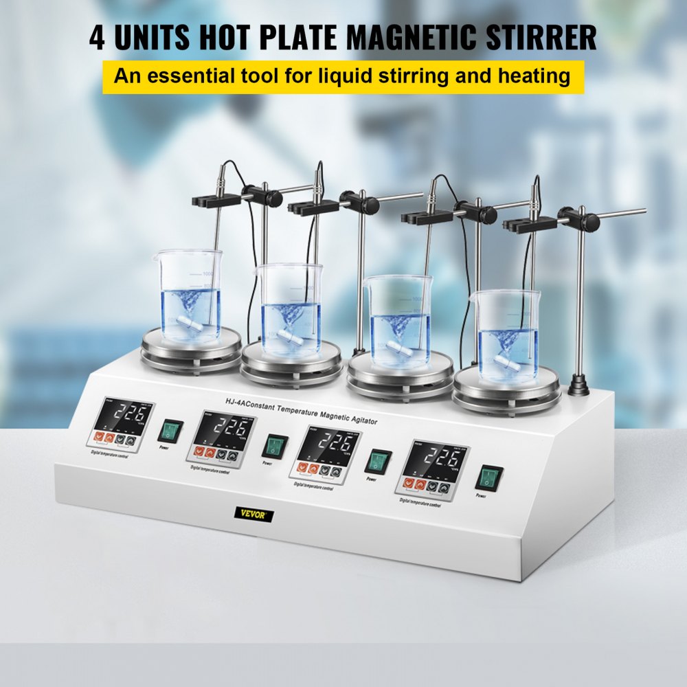 Agitatore Magnetico 4 Unità Termostatico Miscelatore Con Barre Di Agitazione