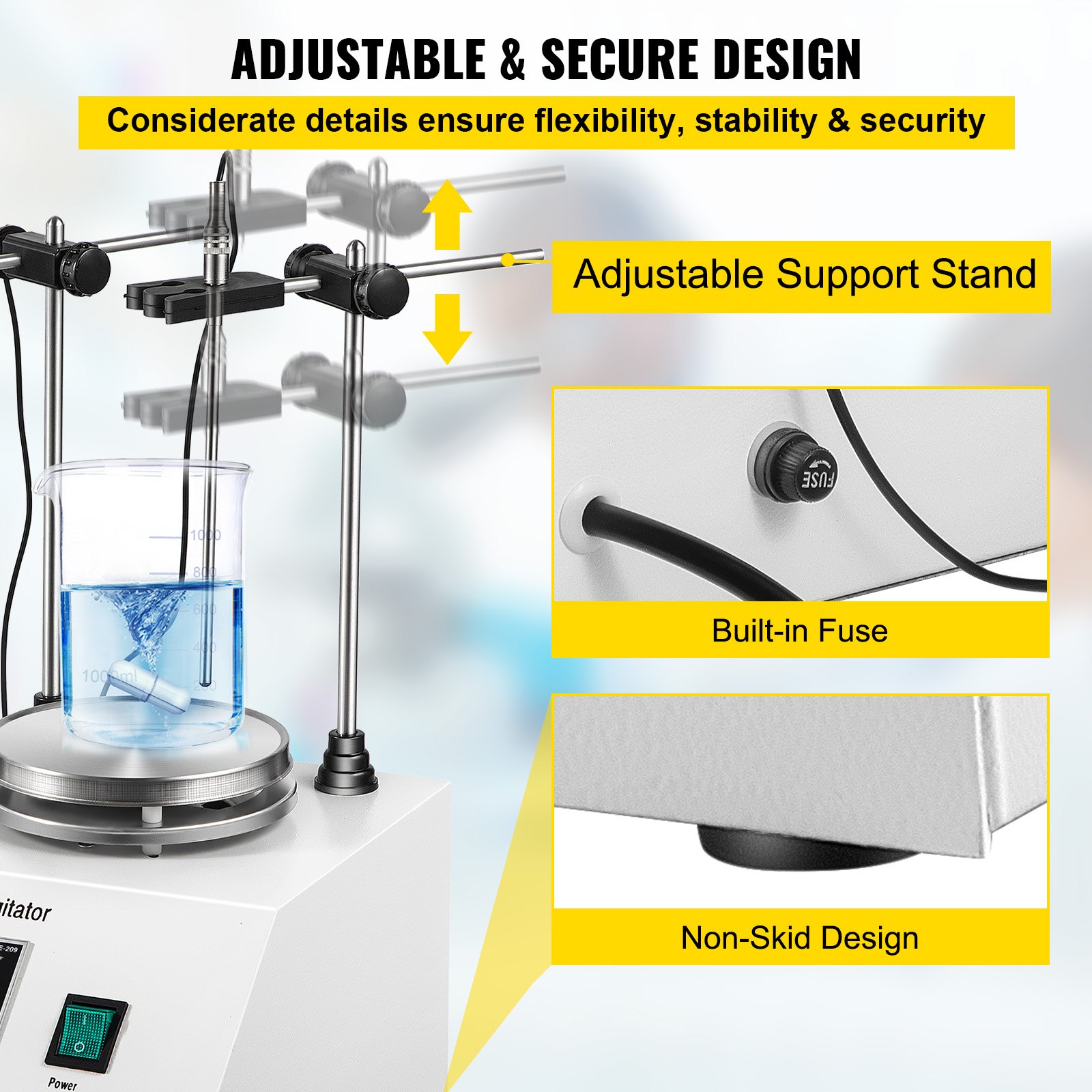 Agitatore Magnetico 4 Unità Termostatico Miscelatore Con Barre Di Agitazione