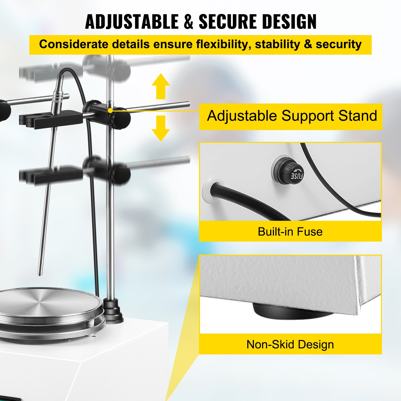 Agitatore Magnetico Magnetic Stirrer Termostato Ancoretta Riscaldamento 1000ml