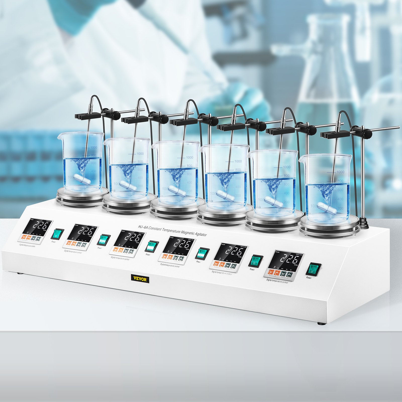 Agitatore Magnetico Magnetic Stirrer Termostato Ancoretta Riscaldamento 1000ml