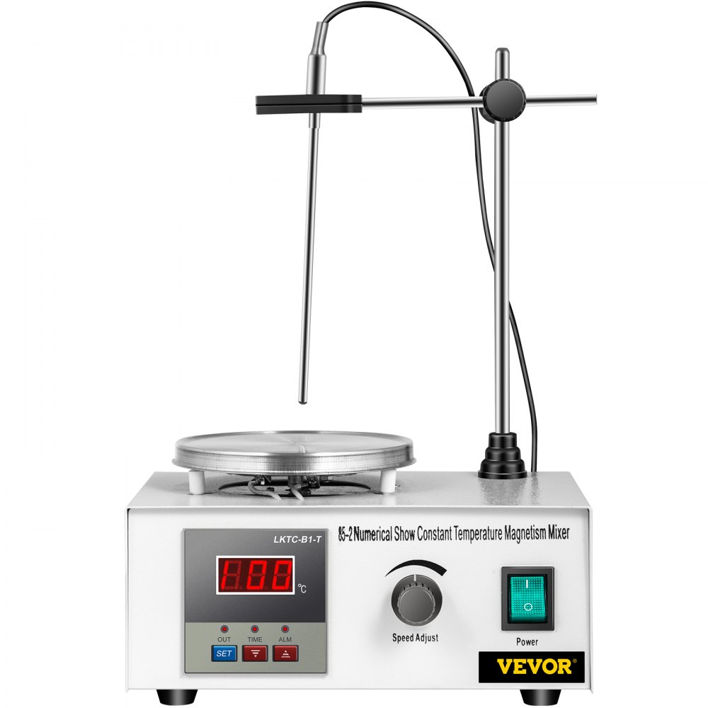 VEVOR 85-2 Magnetic Stirrer with Hot Plate, 2000RPM Magnetic Stirrer Mixer Hot Plate, 1000ML Digital Magnetic Stirrer Magnetic Mixer 200W Digital Display Magnetic Stirrer Mixer