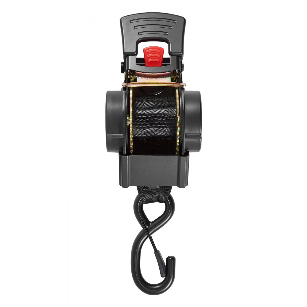 VEVOR Cinghie di Tensionamento per Pneumatici 44,45 x 1219,2 mm Cinghie con Cricchetto Gancio a S Resistenza alla Trazione di 748 kg Capacità di Carico di 250 kg, Sistema di Tensionamento per Moto