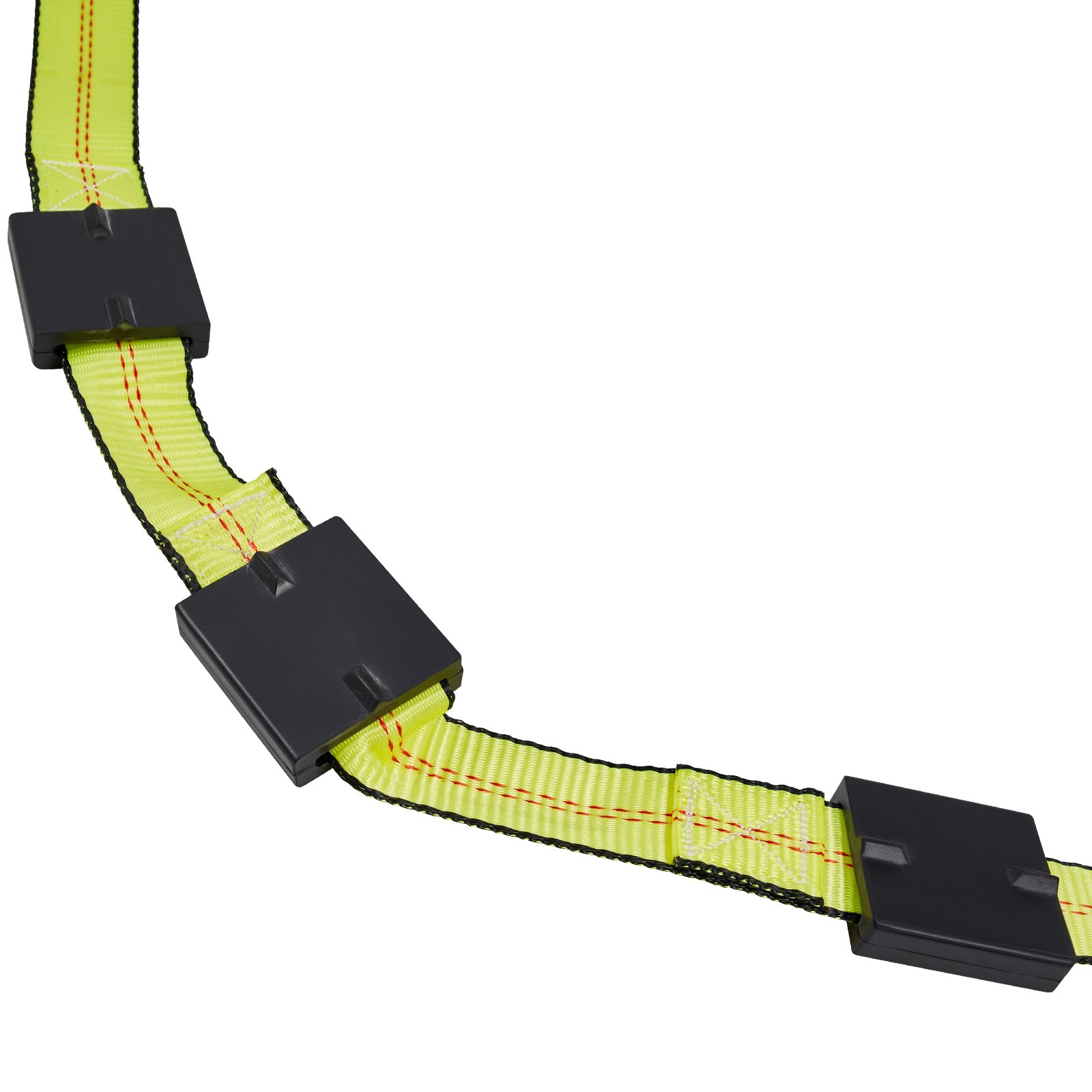 VEVOR Cinghie a Cricchetto di Fissaggio per Auto 50,8 x 3048 mm con Gancio a J e Resistenza alla Trazione di 4540 kg e Capacità di Carico di 1512 kg, Cinghia di Fissaggio per Pneumatici, Giallo