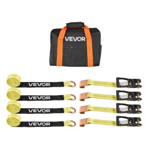 Cinghie di fissaggio per rimorchio barca, 120 cm, resistenti, regolabili, con fibbia a sgancio rapido, ganci antigraffio per pontoni, moto d'acqua, pontoni, barche a remi, kayak (4 pezzi