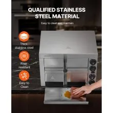 Forno elettrico per pizza VEVOR per ripiani, 12 pollici, 1700 W, con controllo della temperatura e timer da 0 a 120 minuti, tecnologia di cottura uniforme e vassoio raccogli briciole facile da pulire, ideale sia per cucine commerciali che domestiche