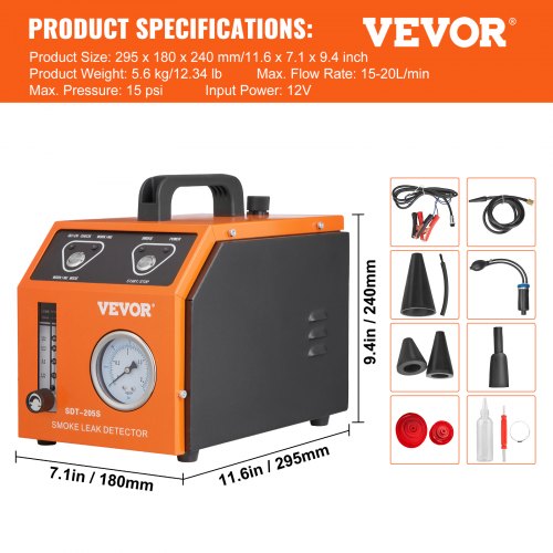 AUTOOL Rilevatore Di Perdite A Cono Di Fumo – Adattatore Di Scarico Universale Diametro 26-107 Mm, Per Tester EVAP Auto - 3