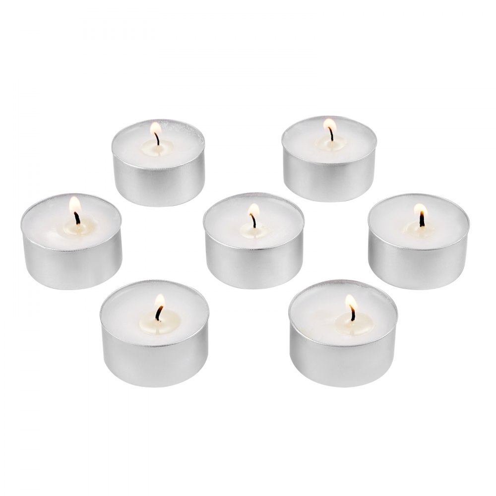 VEVOR Candele Tealight Senza Profumo 6,5 Ore Combustione Natale 200 Pezzi