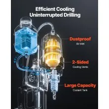 VEVOR Trapano Magnetico da 1400 W Trapano a Colonna Elettrico Magnetico 12500 N