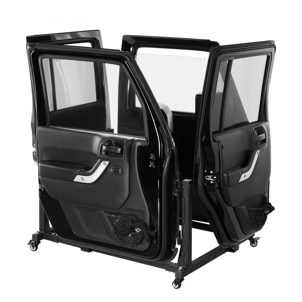 Carrello portaoggetti per portiera Jeep VEVOR (per 4 porte) Carrello portaoggetti per portiera auto mobile e stabile, adatto per Jeep Wrangler JK JL/Gladiator JT 2007-2023 JK JL/Gladiator JT Nero