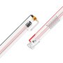 VEVOR Tubo Laser CO2, 60 W, Tubo per Incisione Laser in Vetro Borosilicato, Lunghezza 1250 mm, Diametro Esterno 80 mm, con Testa in Metallo, Fili Precollegati, per Macchina Taglio e Incisione Laser