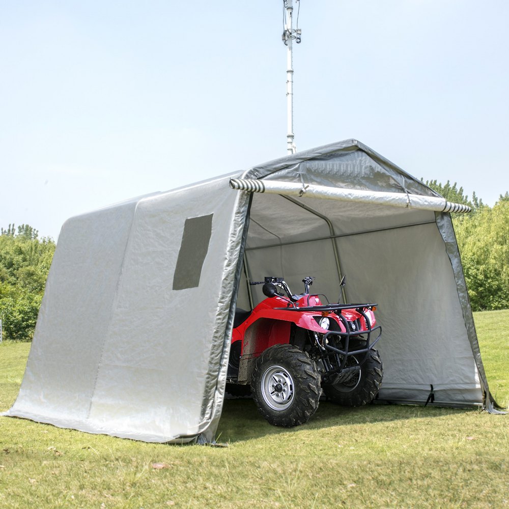 Tendone Garage In Pvc Tenda Capannone Di Polietilene 6x6x7.8 Ft In Acciaio